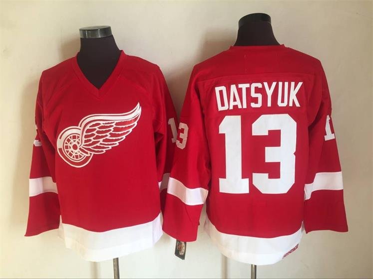 Detroit Red Wings 13 Pavel Datsyuk Ice Hockey Jerseys-1