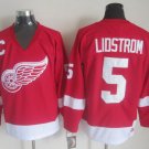 Detroit Red Wings 5 Nicklas Lidstrom Ice Hockey Jerseys-2