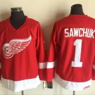 Detroit Red Wings 1 Terry Sawchuk Ice Hockey Jerseys