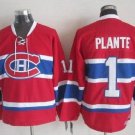 Montreal Canadiens 1 Jacques Plante Ice Hockey Jerseys
