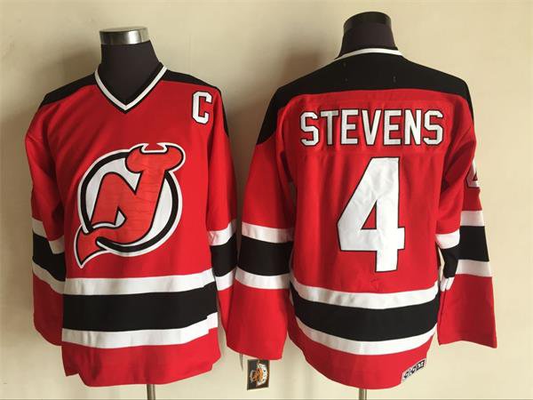 New Jersey Devils 4 Scott Stevens Ice Hockey Jerseys