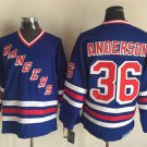 New York Rangers 36 Glenn Anderson Ice Hockey Jerseys