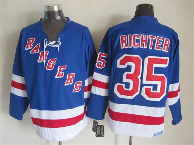 New York Rangers 35 Mike Richter Ice Hockey Jerseys-1