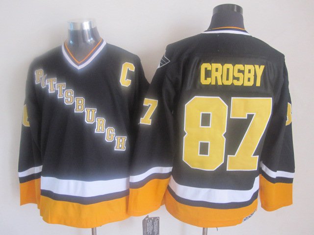 Pittsburgh Penguins 87 Sidney Crosby Ice Hockey Jerseys-1