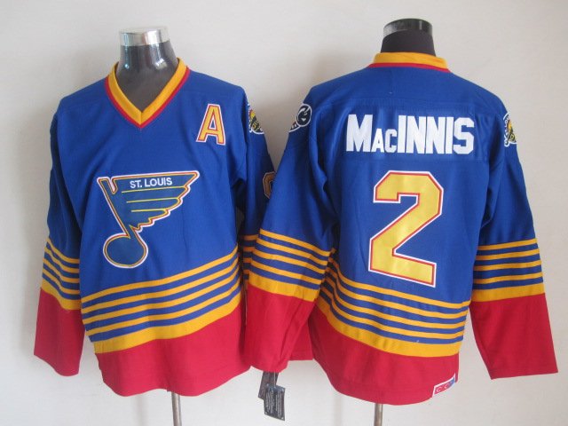 St. Louis Blues 2 AL MacINNIS Ice Hockey Jerseys-3