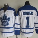 Toronto Maple Leafs 1 Johnny Bower Ice Hockey Jerseys-3