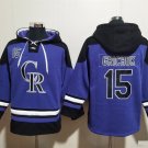 Colorado Rockies 15 Randal Grichuk Hoodies