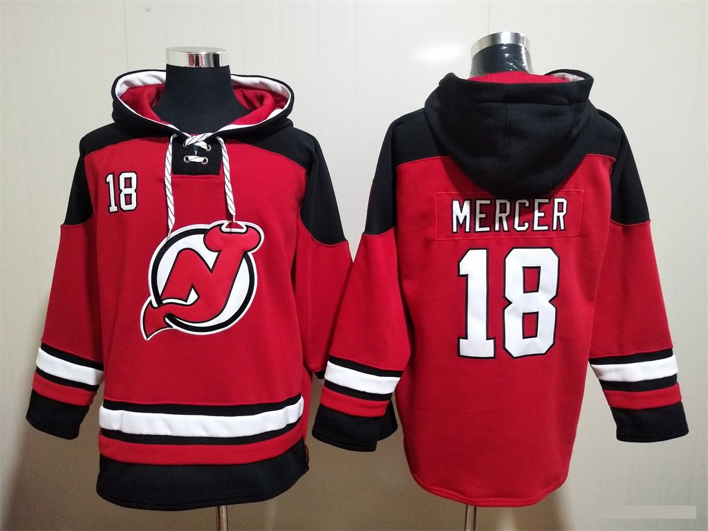 New Jersey Devils 18 Dawson Mercer Hoodies-2
