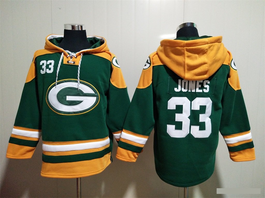 Green Bay Packers 33 Aaron Jones Hoodies