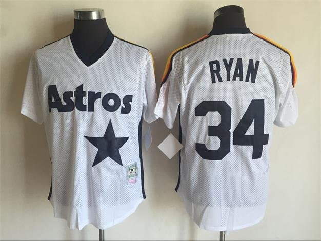 Houston Astros 34 Nolan Ryan Baseball Jerseys-12