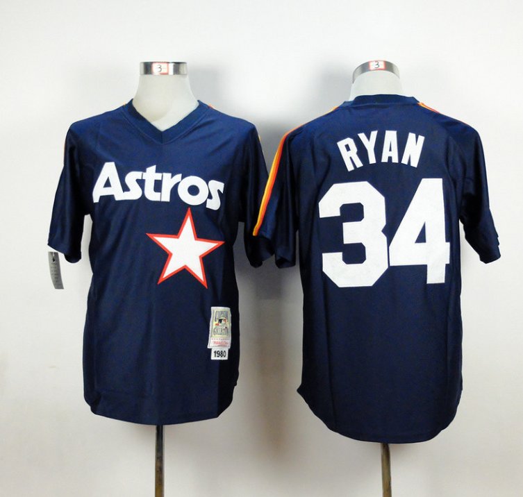 Houston Astros 34 Nolan Ryan Baseball Jerseys-7