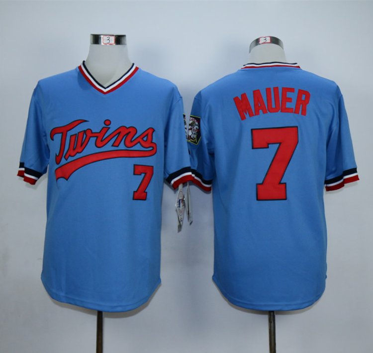 Minnesota Twins 7 Joe Mauer Baseball Jerseys-5