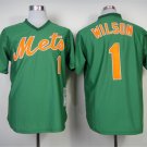 New York Mets 1 Mookie Wilson Baseball Jerseys-5