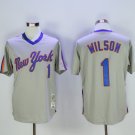 New York Mets 1 Mookie Wilson Baseball Jerseys-4