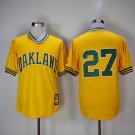 Oakland Athletics 27 Catfish Hunter Baseball Jerseys-1