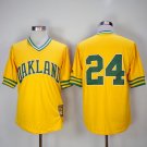 Oakland Athletics 24 Rickey Henderson Baseball Jerseys-9
