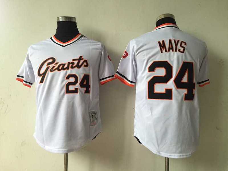 San Francisco Giants 24 Willie Mays Baseball Jerseys-7