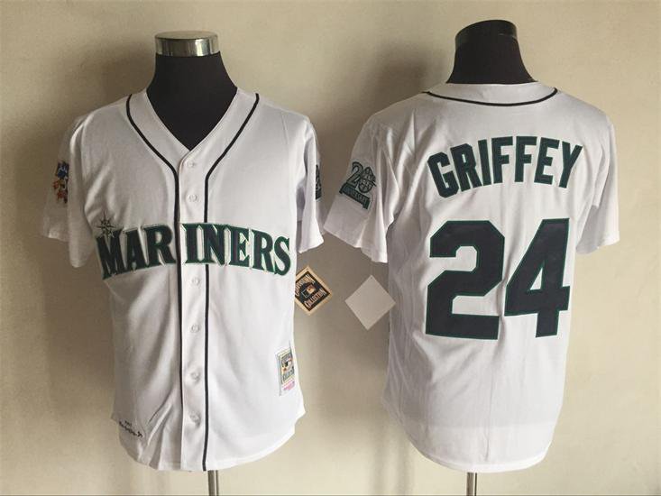 Seattle Mariners 24 Ken Griffey Baseball Jerseys-13