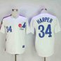 Montreal Expos 34 Bryce Harper Baseball Jerseys-1