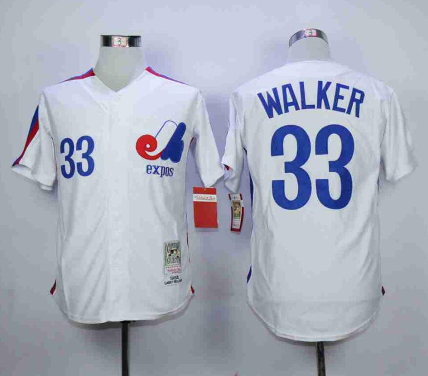 Montreal Expos 33 Larry Walker Baseball Jerseys-1