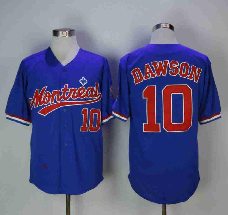 Montreal Expos 10 Andre Dawson Baseball Jerseys-3
