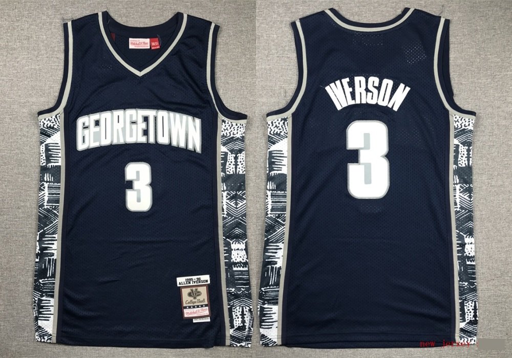 Georgetown 3 Allen Iverson Basketball Jerseys