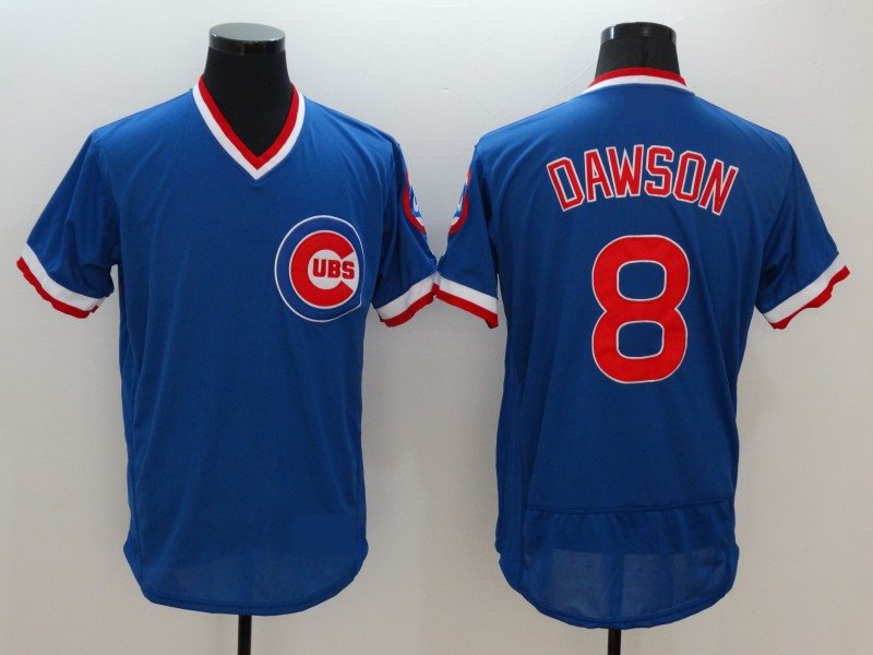 Chicago Cubs 8 Andre Dawson Baseball Jerseys-2