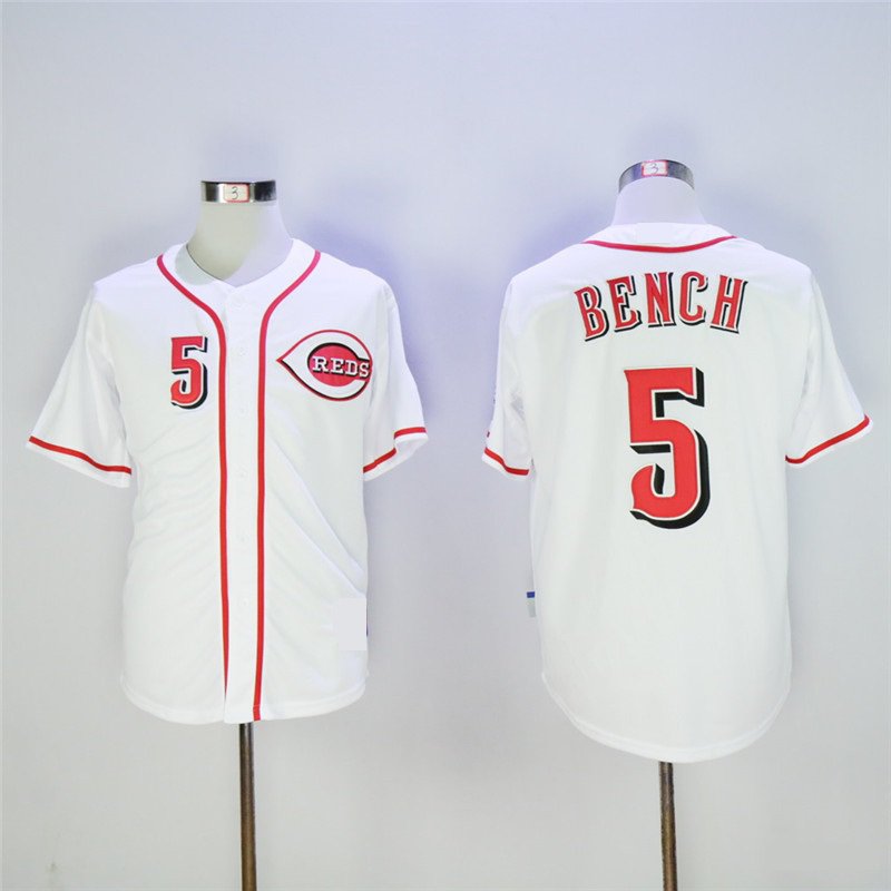 Cincinnati Reds 5 Johnny Bench Baseball Jerseys-2