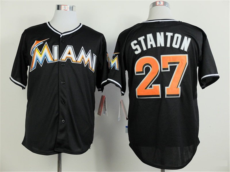 Miami Marlins 27 Mike Stanton Baseball Jerseys-1