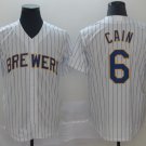 Milwaukee Brewers 6 Lorenzo Cain Baseball Jerseys-2