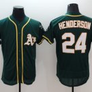 Oakland Athletics 24 Rickey Henderson Baseball Jerseys-6