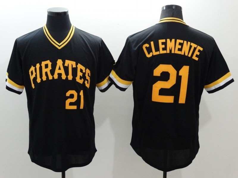 Pittsburgh Pirates 21 Roberto Clemente Baseball Jerseys-2