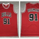 Chicago Bulls 91 Dennis Rodman Basketball Jerseys-3