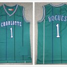 Charlotte Hornets 1 Tyrone Muggsy Bogue Basketball Jerseys-1