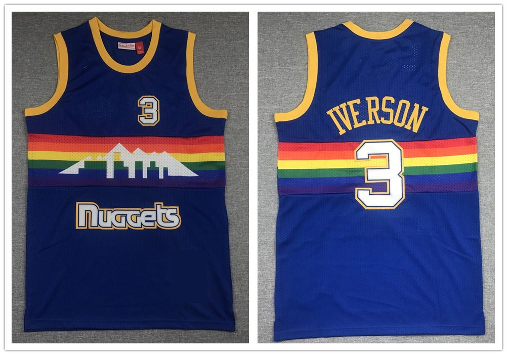 Denver Nuggets 3 Allen Iverson Basketball Jerseys