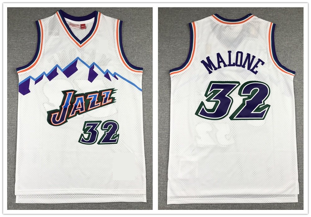 Utah Jazz 32 Karl Malone Basketball Jerseys-3