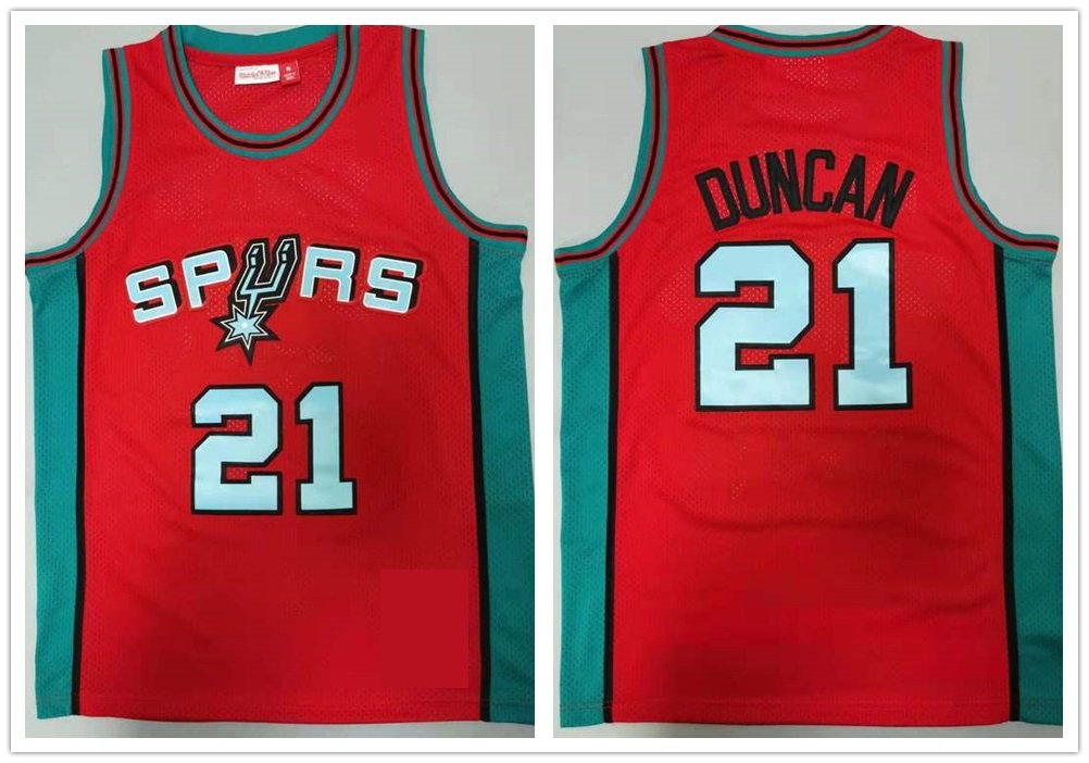 San Antonio Spurs 21 Tim Duncan Basketball Jerseys-6