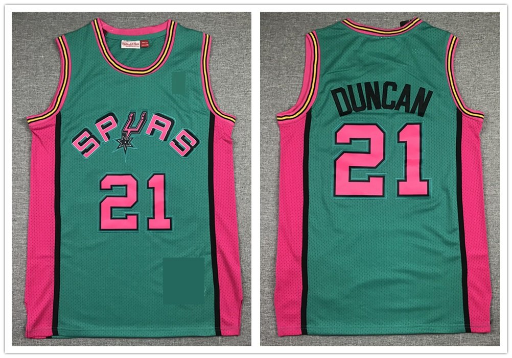 San Antonio Spurs 21 Tim Duncan Basketball Jerseys-4