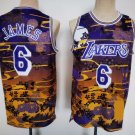 Los Angeles Lakers 6 LeBron James Basketball Jerseys-2