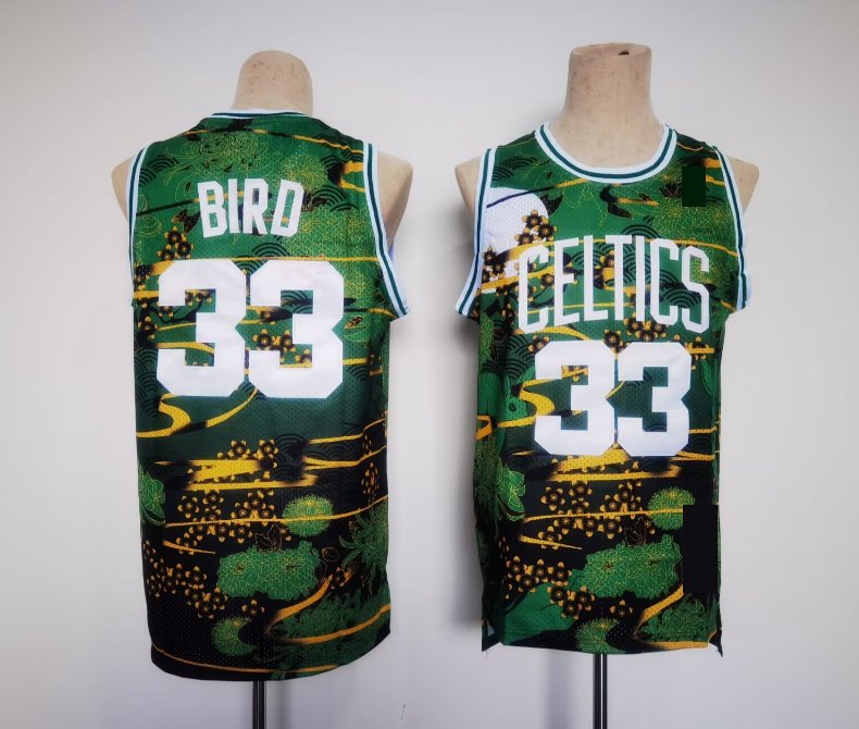 Boston Celtics 33 Larry Bird Basketball Jerseys-2