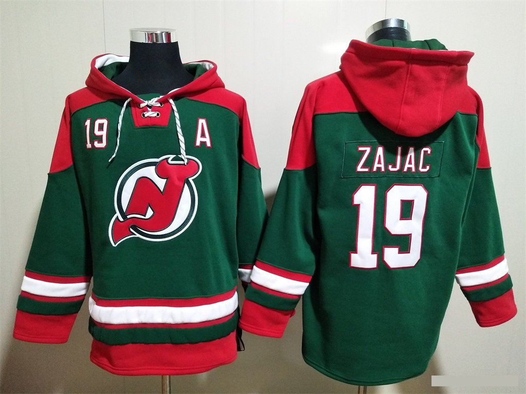 New Jersey Devils 19 Travis Zajac Hoodies