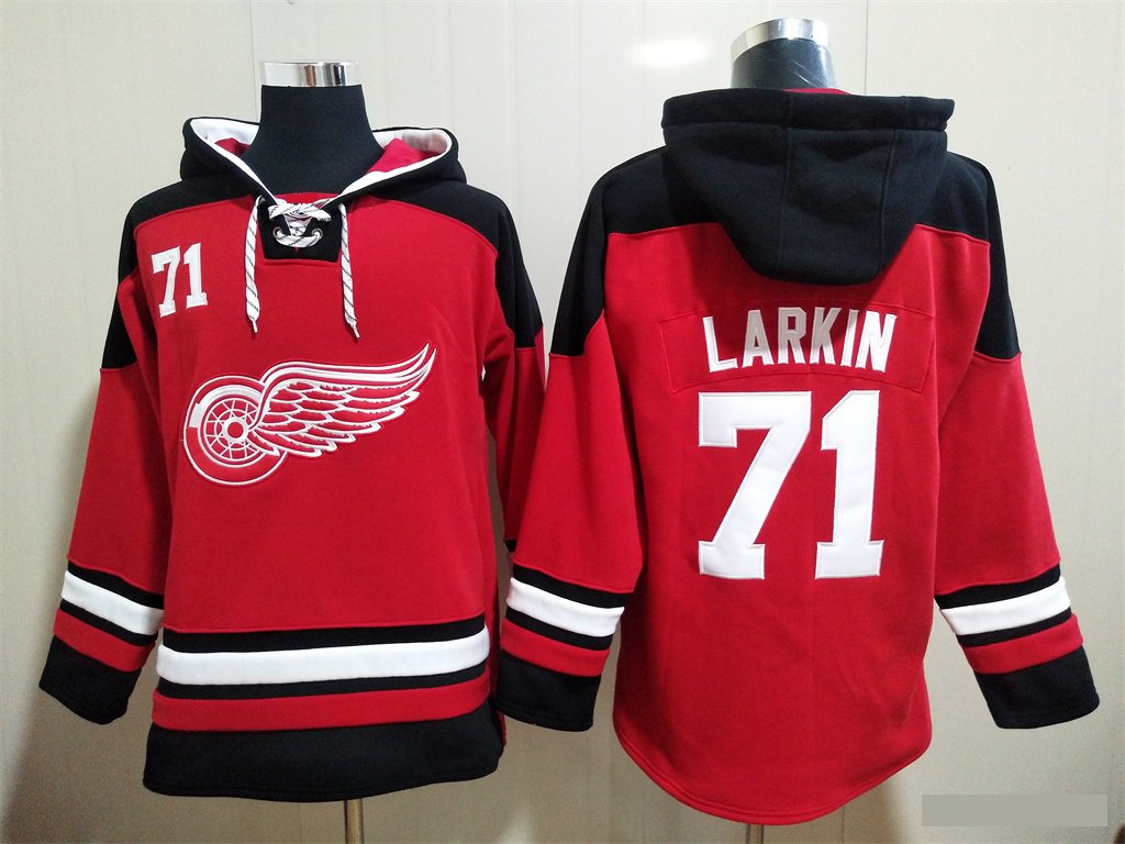 Detroit Red Wings 71 Dylan Larkin Hoodies