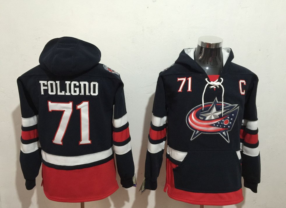 Columbus Blue Jackets 71 Nick Foligno Hoodies