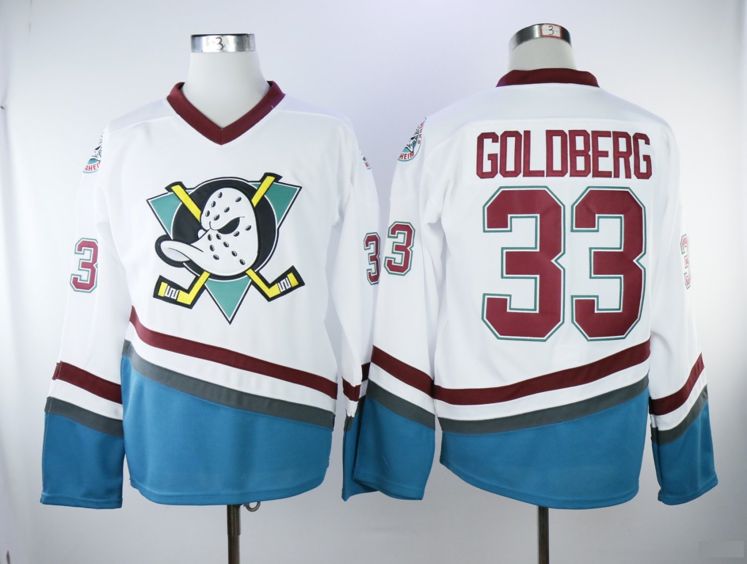 Anaheim Ducks 33 Greg Goldberg Ice Hockey Jerseys-2