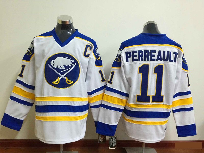 Buffalo Sabres 11 Gilbert Perreault Ice Hockey Jerseys-1