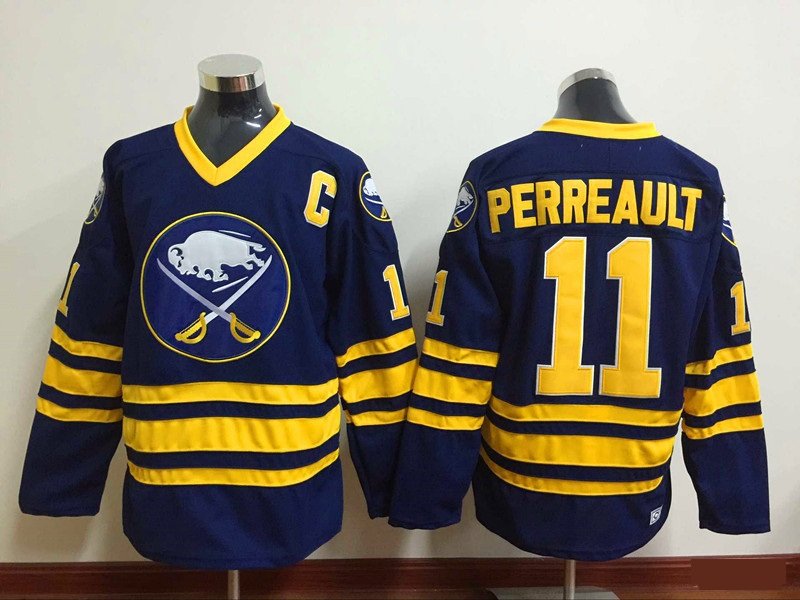 Buffalo Sabres 11 Gilbert Perreault Ice Hockey Jerseys-3