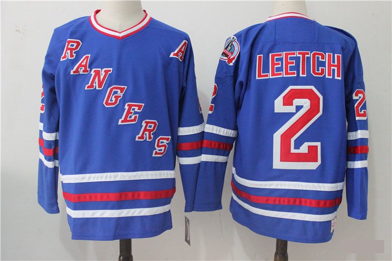 New York Rangers 2 Brian Leetch Ice Hockey Jerseys-1