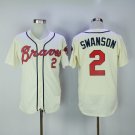 Atlanta Braves 2 Dansby Swanson Baseball Jerseys-2