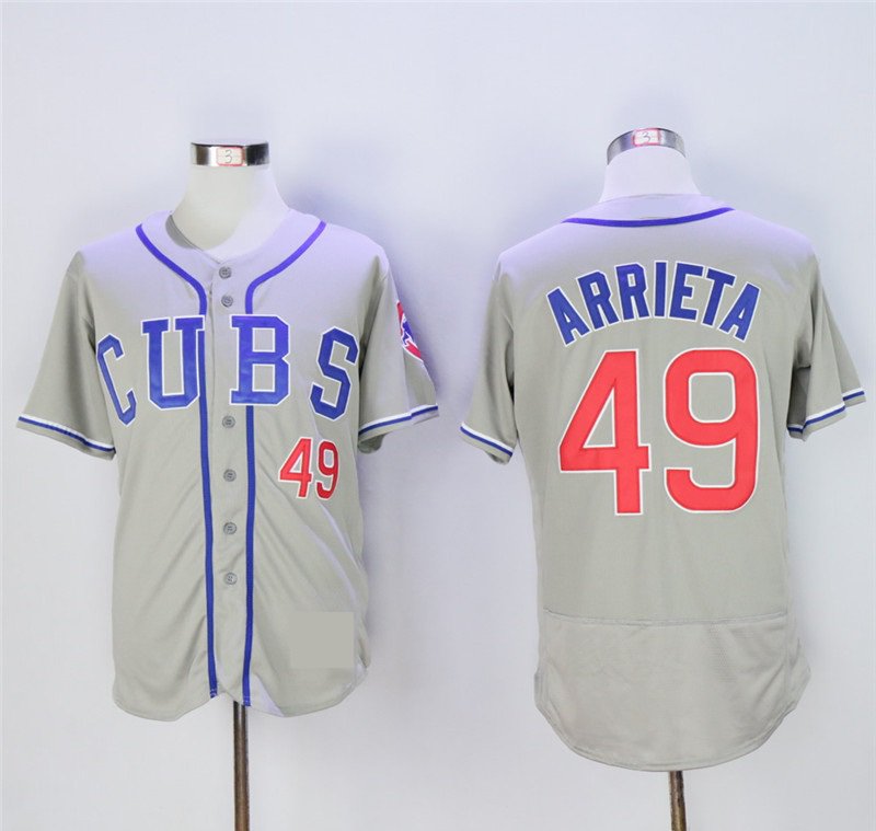 Chicago Cubs 49 Jake Arrieta Baseball Jerseys-5
