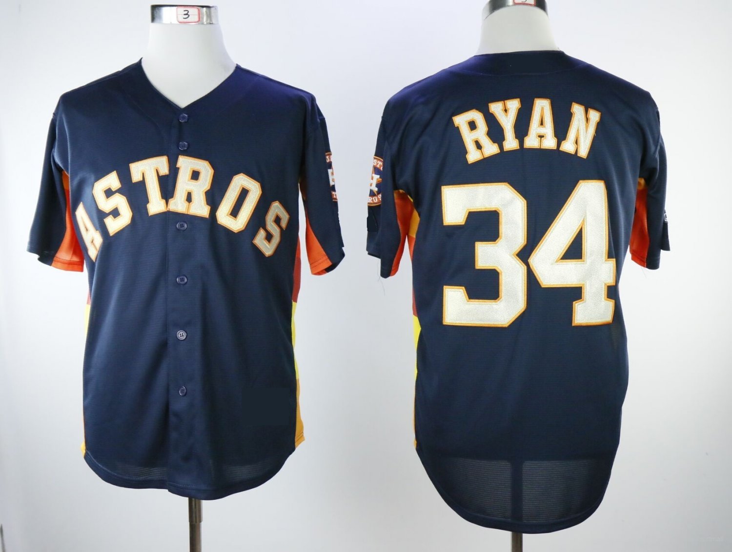 Houston Astros 34 Nolan Ryan Baseball Jerseys-1